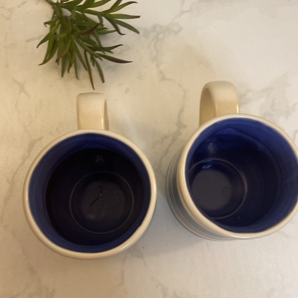Vintage Blue & White Striped Rio by Pfaltzgraff Mugs Set of two Kitchen Decor - Picture 3 of 6